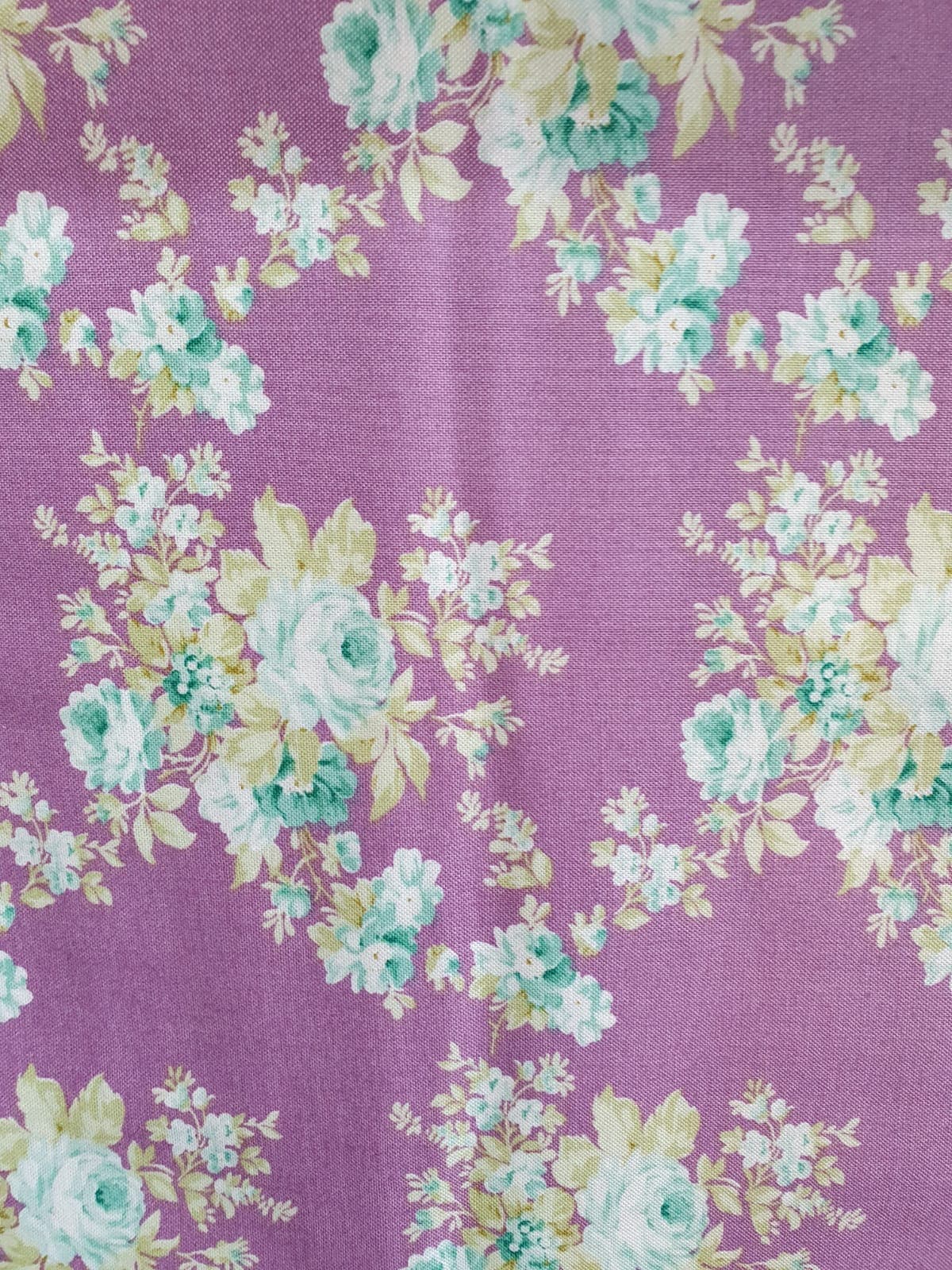 Tilda Autumn Rose Fabric Lilac 481496 - Keltra Crafts